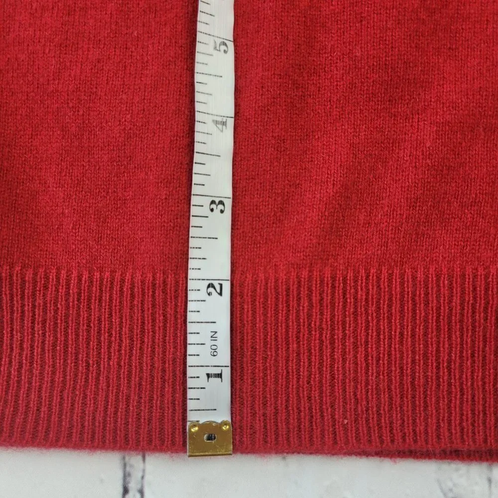 ✅ Express Men’s 100% cashmere crew neck pullover sweater red size L